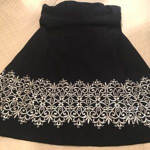 Navy Blue Tea Length Dress